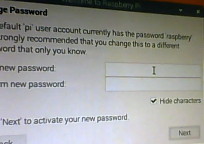 raspberry pi password