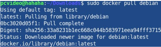 sudo docker pull debian 