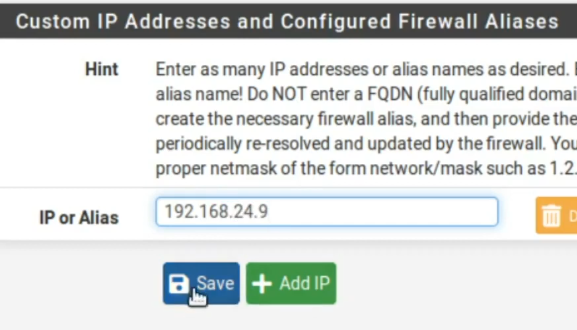 ip of the machine that accesses pfsense / ip da máquina que acessa o pfsense