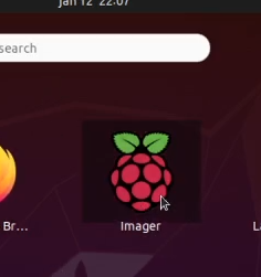 Click on rpi-imager