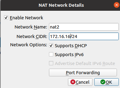 Second nat network
